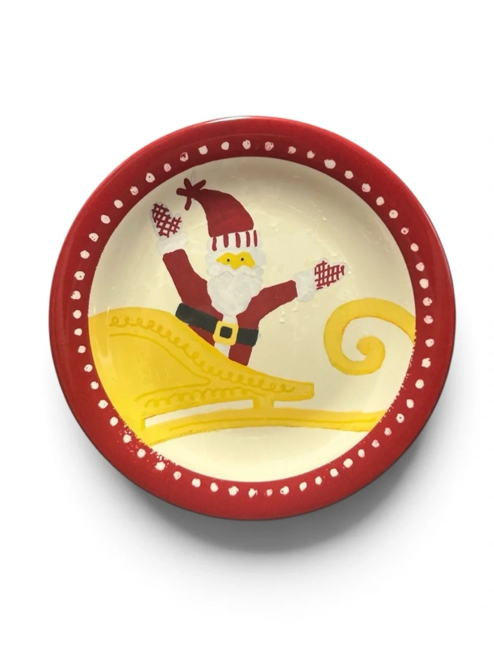 Pottery Barn Kids Festive Reindeer & Santa Christmas Plates